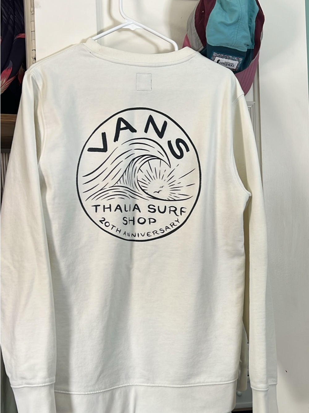 Vans Cream Long Sleeve with Black Surf Logo